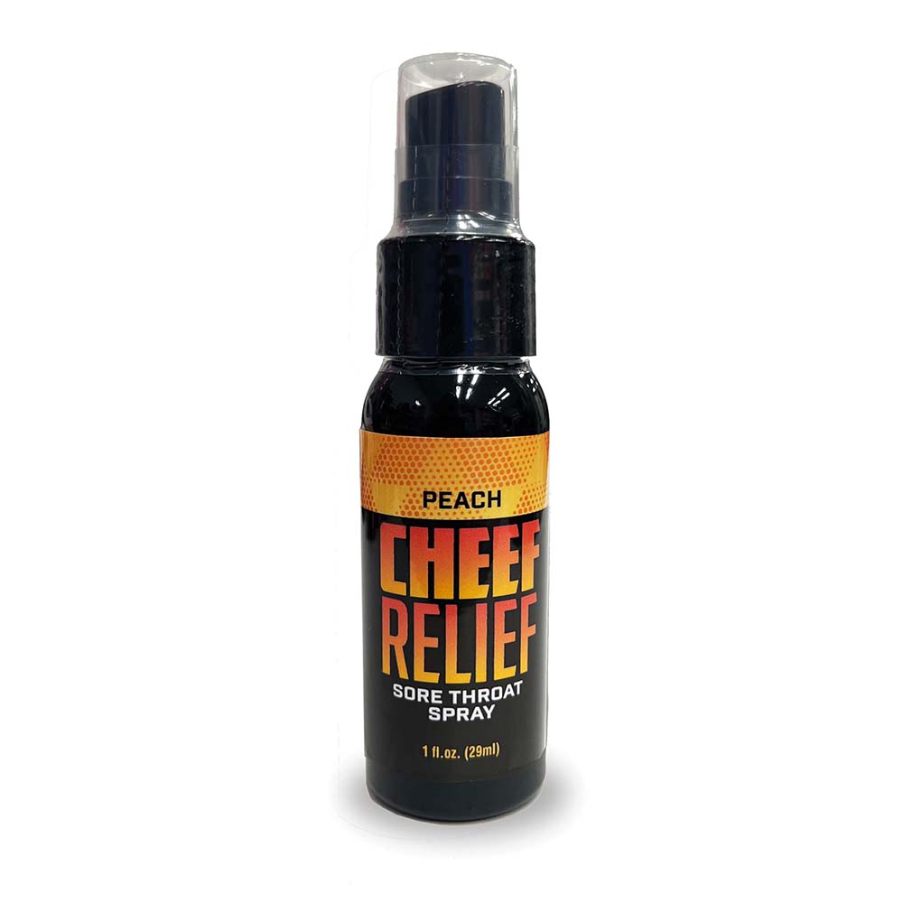 LITTLE GENIE - CHEEF RELIEF THROAT SPRAY PEACH 1 OZ.