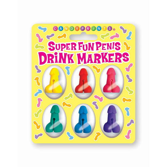 LITTLE GENIE - SUPER FUN PENIS DRINK MARKERS 6-PIECE SET