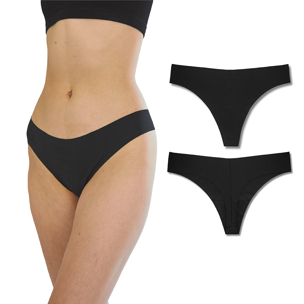 BONKS - BLACK MAGIC SEAMLESS THONG O/S