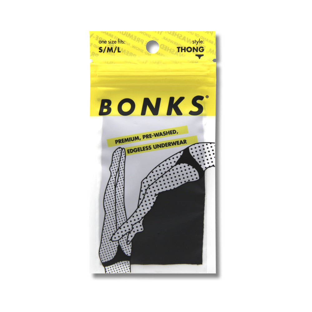 BONKS - BLACK MAGIC SEAMLESS THONG O/S