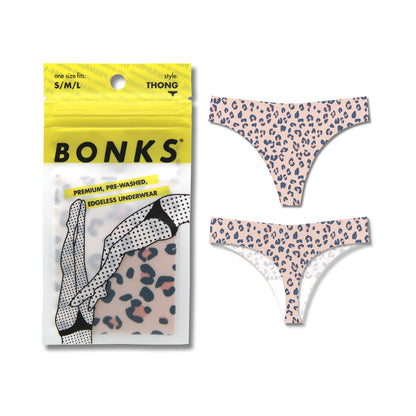 BONKS - CAT'S OUT OF THE BAG SEAMLESS THONG O/S