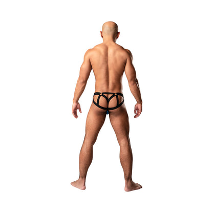 MALE POWER - KALEIDICKSCOPE STRAPPY RING JOCK AZUL-CEU L/XL
