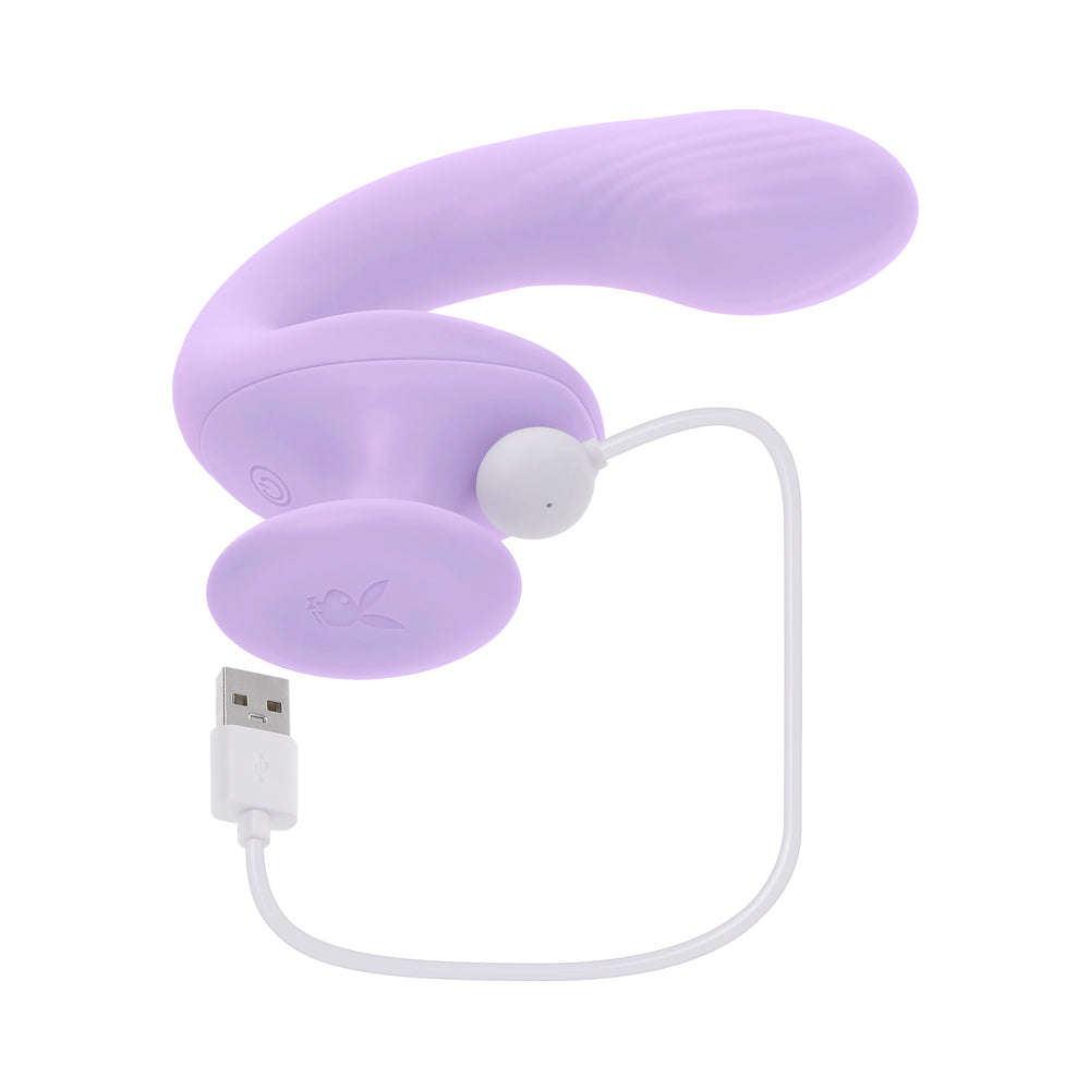 PLAYBOY - REV ME UP RECHARGEABLE SILICONE G-SPOT VIBRATOR OPAL