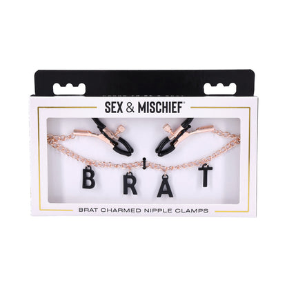 SPORTSHEETS - PINÇAS PARA MAMILOS SEX & MISCHIEF BRAT CHARMED