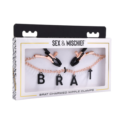 SPORTSHEETS - PINÇAS PARA MAMILOS SEX & MISCHIEF BRAT CHARMED