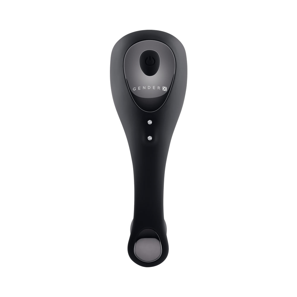 GENDER X - BACK IT UP RECHARGEABLE LASSO C-RING AND PLUG WITH REMOTE SILICONE BLACK