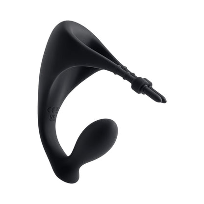 GENDER X - BACK IT UP RECHARGEABLE LASSO C-RING AND PLUG WITH REMOTE SILICONE BLACK