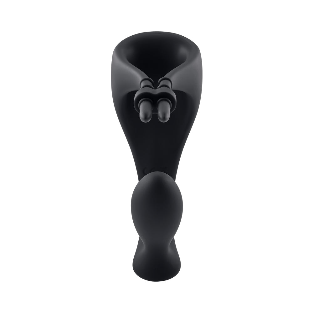 GENDER X - BACK IT UP RECHARGEABLE LASSO C-RING AND PLUG WITH REMOTE SILICONE BLACK