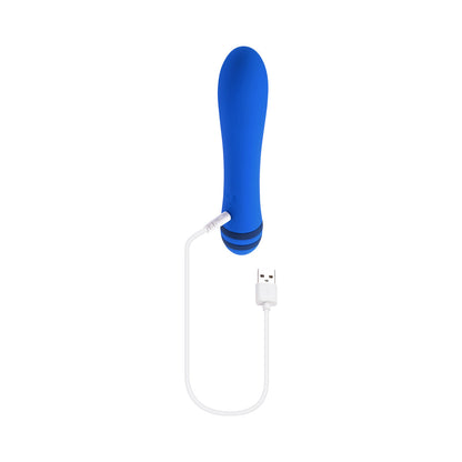 EVOLVED - THE PLEASER RECHARGEABLE VIBRATOR SILICONE BLUE