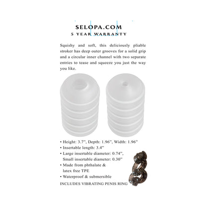 SELOPA - RING ME UP STROKER TPE CLEAR