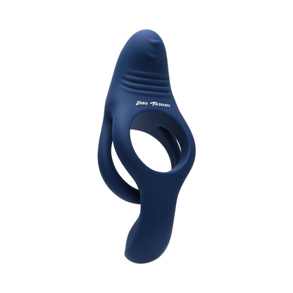 ZERO TOLERANCE - RING AROUND THE ROSY RECHARGEABLE VIBRATING DUAL C-RING SILICONE BLUE