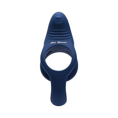 ZERO TOLERANCE - RING AROUND THE ROSY RECHARGEABLE VIBRATING DUAL C-RING SILICONE BLUE