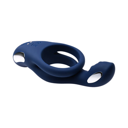 ZERO TOLERANCE - RING AROUND THE ROSY RECHARGEABLE VIBRATING DUAL C-RING SILICONE BLUE