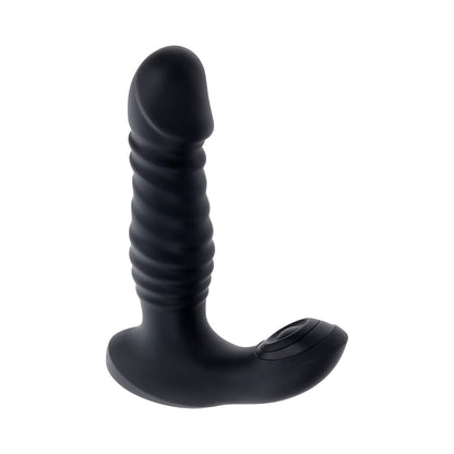 ZERO TOLERANCE - STRIKER RECHARGEABLE THRUSTING ANAL VIBE WITH REMOTE SILICONE BLACK