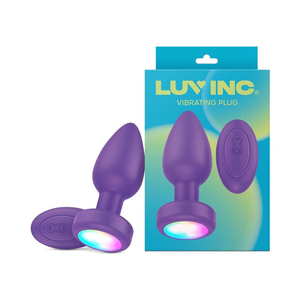 LUV INC. - PR17: VIBRATING PLUG WITH REMOTE PURPLE