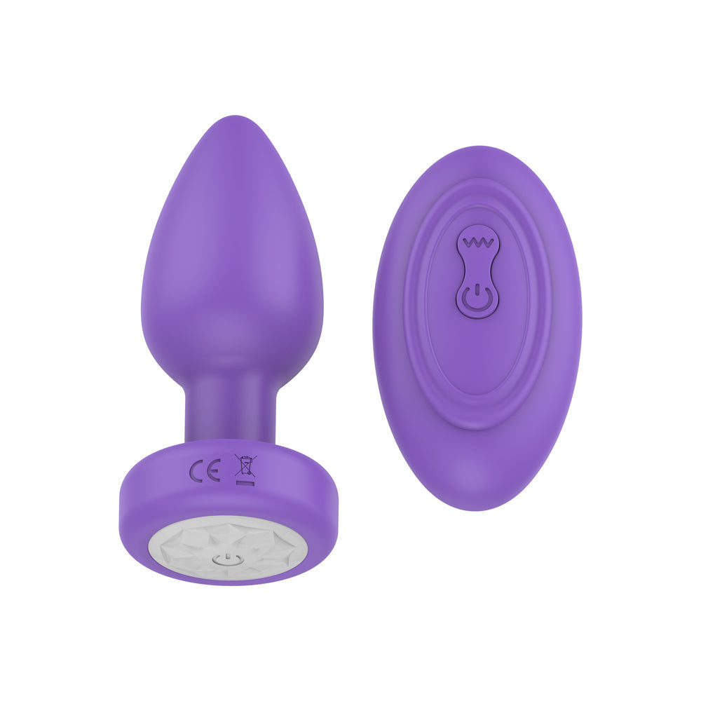 LUV INC. - PR17: VIBRATING PLUG WITH REMOTE PURPLE