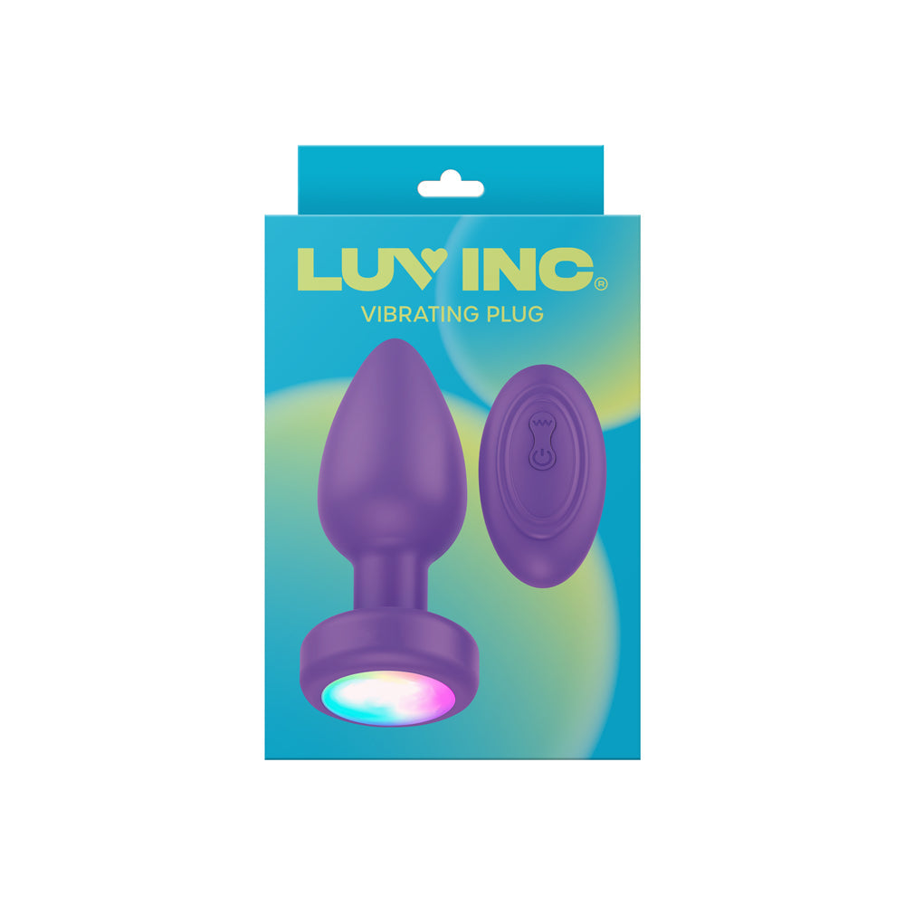 LUV INC. - PR17: VIBRATING PLUG WITH REMOTE PURPLE