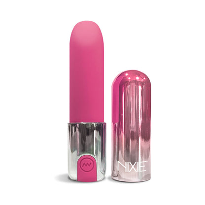 GLOBAL NOVELTIES - NIXIE SMOOCH RECHARGEABLE LIPSTICK BULLET VIBRATOR PINK OMBRE