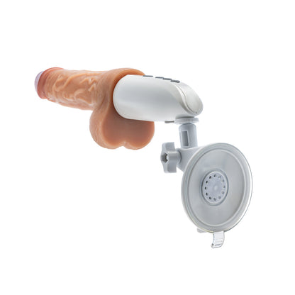 BLUSH - DR. SKIN SILICONE DR. HAMMER 7 IN. THRUSTING, GYRATING & VIBRATING DILDO BEIGE