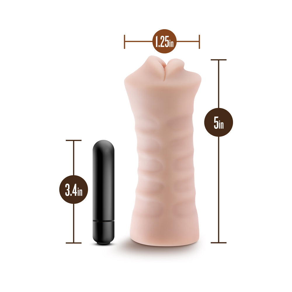 BLUSH - ENLUST NICOLE VIBRATING STROKER BEIGE