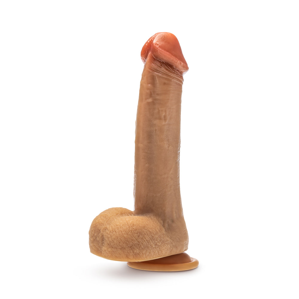 BLUSH - DR. SKIN SILICONE DR. PHILLIPS 8.5 POL. DILDO COM MOVIMENTOS DE PENETRAÇÃO, ROTAÇÃO E VIBRAÇÃO COM CONTROLO REMOTO COR TAN