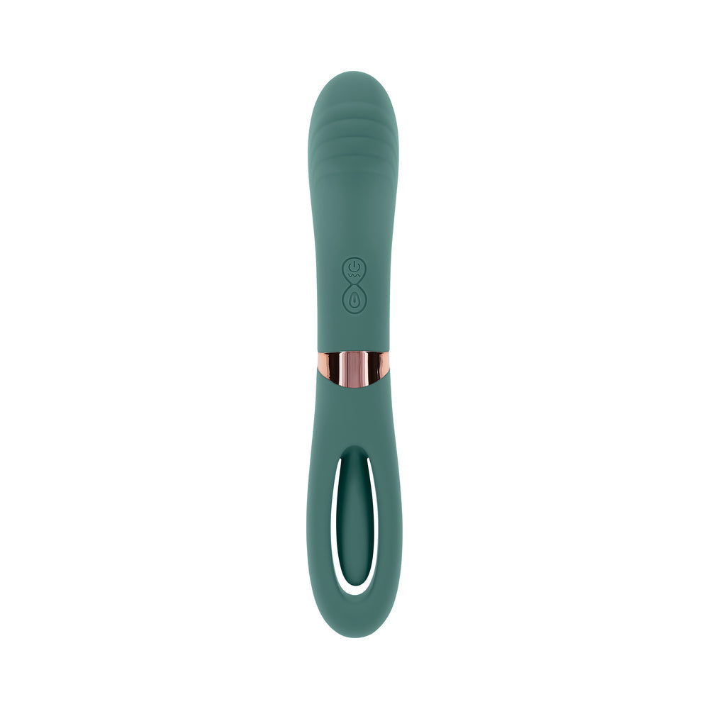 EVOLVED - CHICK FLICK RECHARGEABLE VIBRATOR WITH FLICKER SILICONE MINT