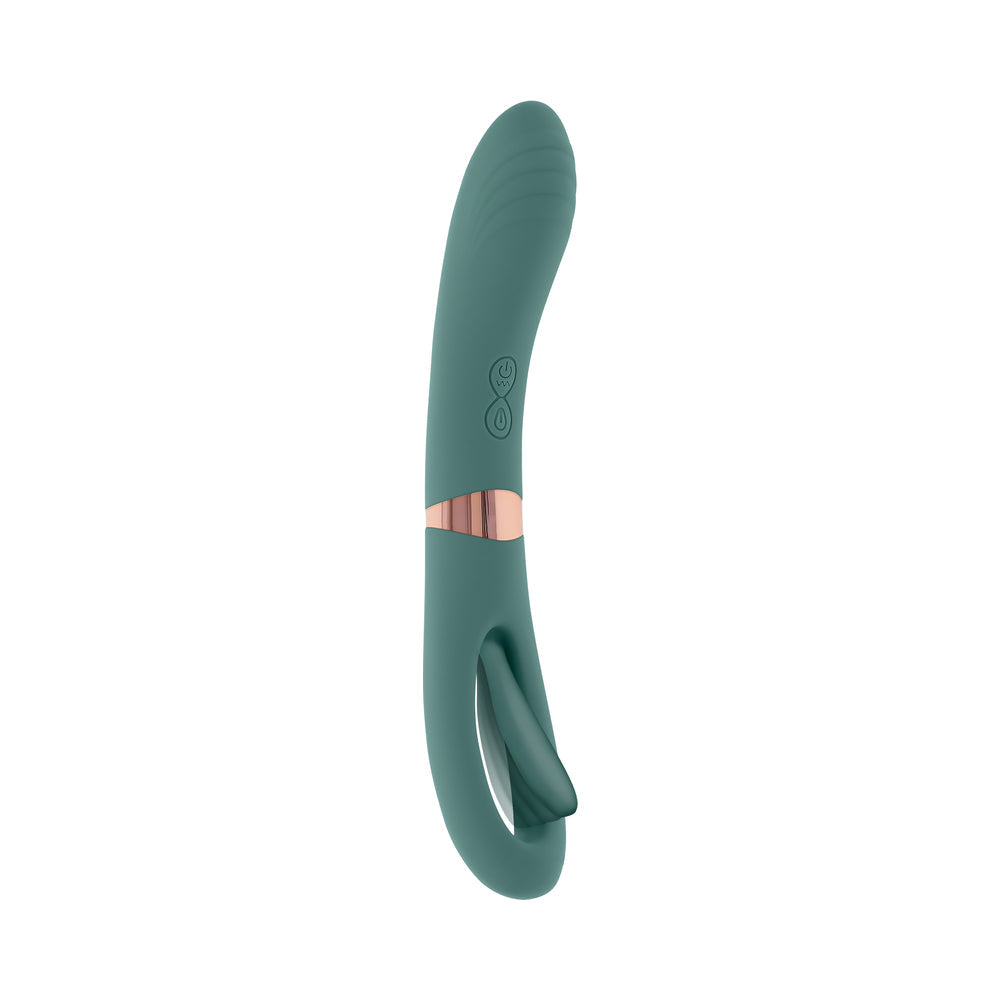 EVOLVED - CHICK FLICK RECHARGEABLE VIBRATOR WITH FLICKER SILICONE MINT