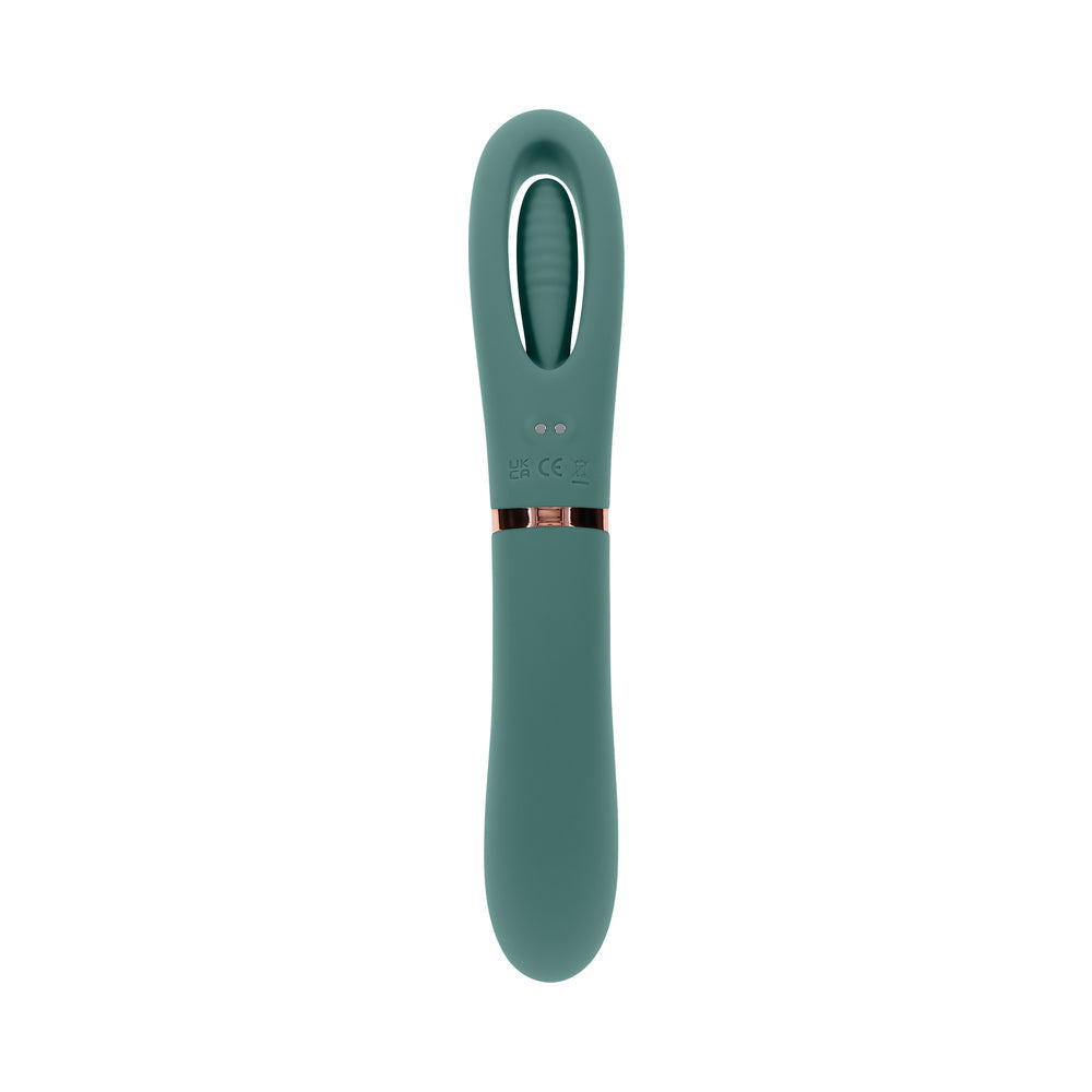 EVOLVED - CHICK FLICK RECHARGEABLE VIBRATOR WITH FLICKER SILICONE MINT