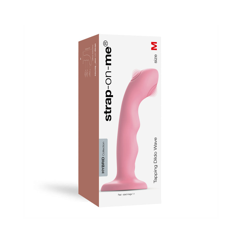 LOVELY PLANET - STRAP-ON-ME TAPPING DILDO WAVE CORAL PINK