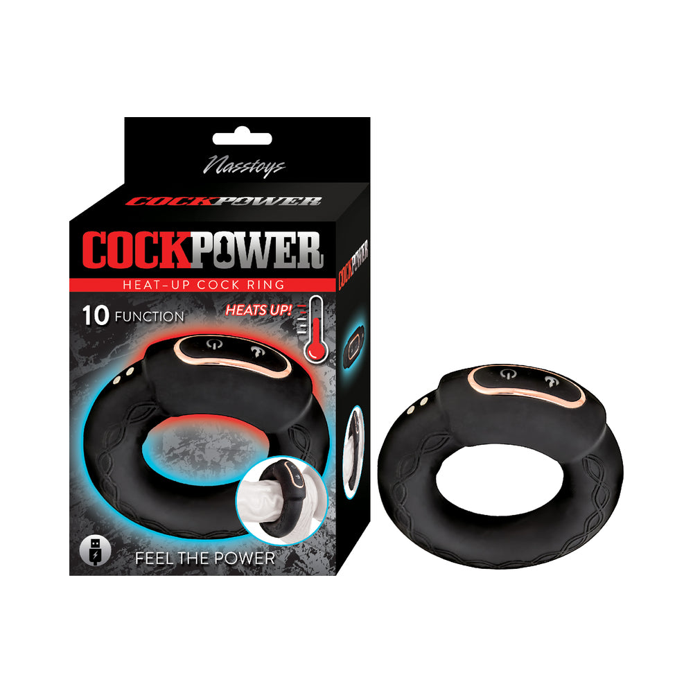 NASSTOYS - ANEL PENIANO COM EFEITO DE CALOR COCKPOWER PRETO