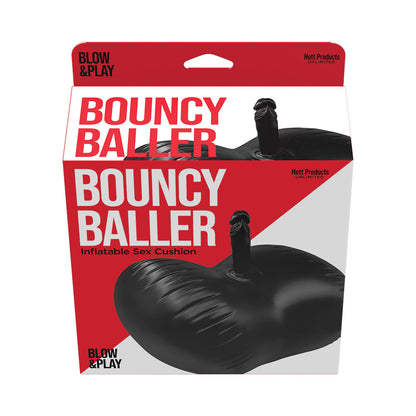 HOTT PRODUCTS - BOUNCY BALLER INFLATABLE CUSHION WITH DILDO AND FOOT PUMP