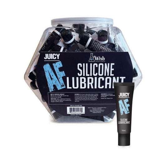 LITTLE GENIE - JUICY AF SILICONE LUBRICANT 10ML 65-PIECE FISHBOWL