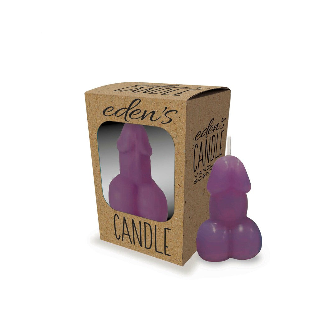 LITTLE GENIE - EDEN'S PENIS CANDLE EGGPLANT