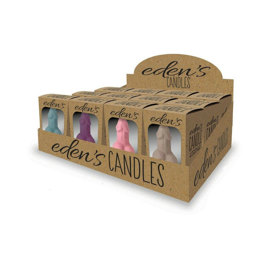 LITTLE GENIE - EDEN'S PENIS CANDLES 12-PIECE DISPLAY