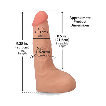 DOC JOHNSON - THE REALISTIC COCK SQUIRTING 9.5 IN. ULTRASKYN VAC U LOCK DILDO