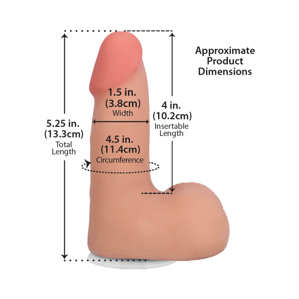 DOC JOHNSON - THE REALISTIC COCK 5 IN. ULTRASKYN VAC U LOCK DILDO WITH BALLS