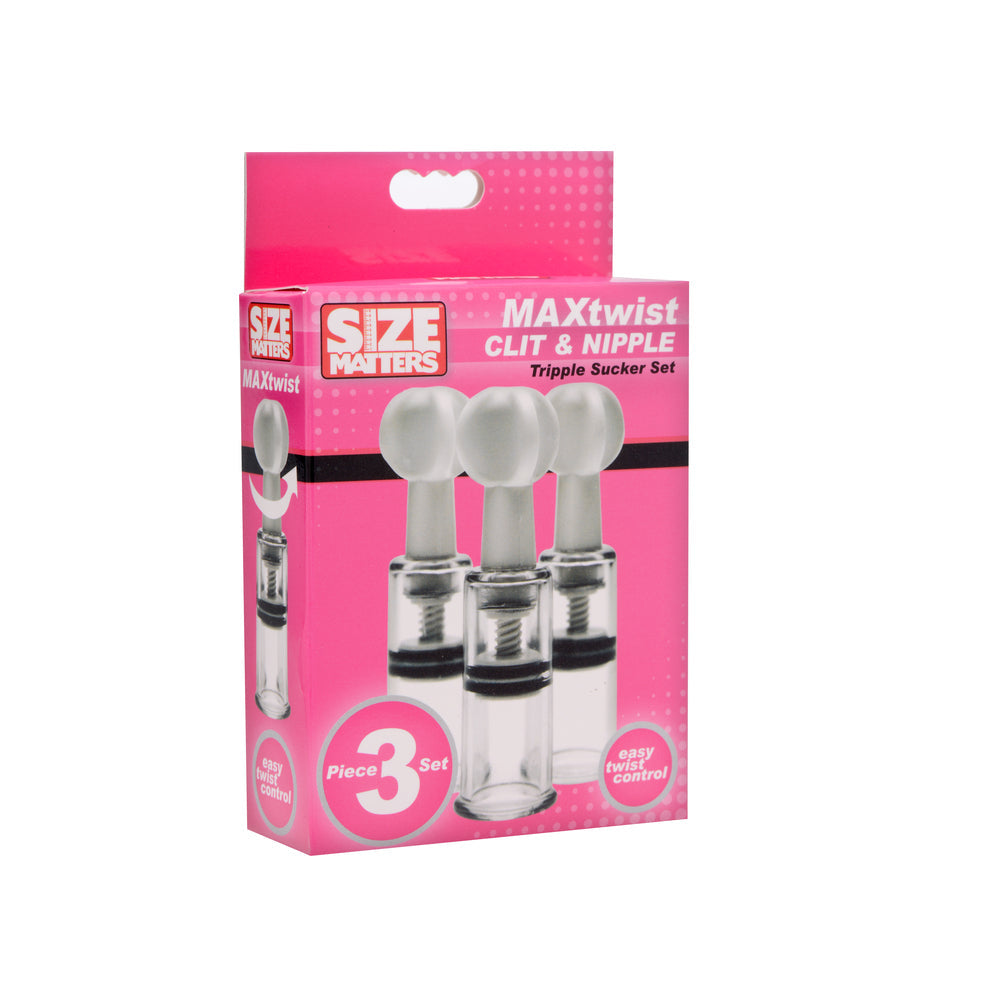 XR BRANDS - SIZE MATTERS TWISTED TRIPLETS NIPPLE AND CLIT SUCKERS