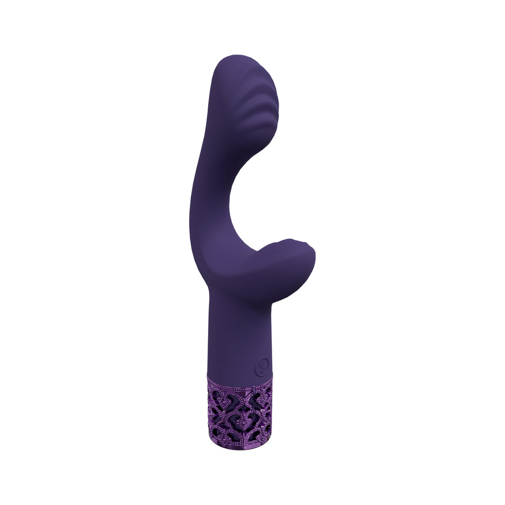 SHOTS - ROYAL GEMS MAJESTIC SILICONE RECHARGEABLE VIBRATOR PURPLE