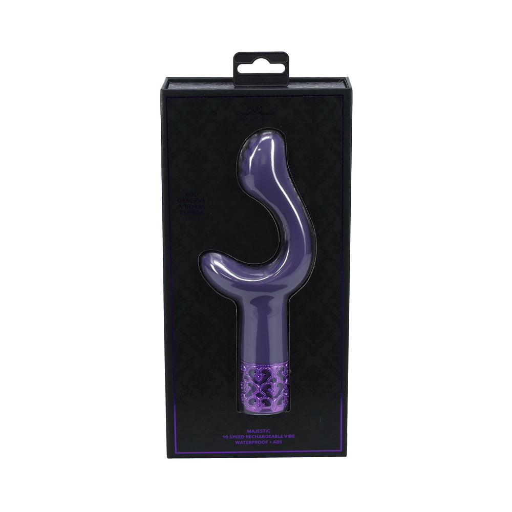SHOTS - ROYAL GEMS MAJESTIC SILICONE RECHARGEABLE VIBRATOR PURPLE