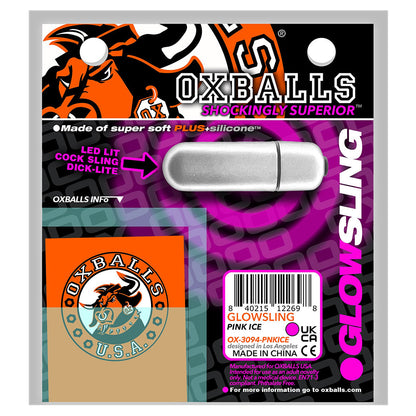 OXBALLS - GLOWSLING COCKSLING LED PINK ICE
