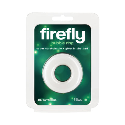 NS NOVELTIES - FIREFLY BUBBLE RING MEDIUM GLOW-IN-THE-DARK COCK RING WHITE