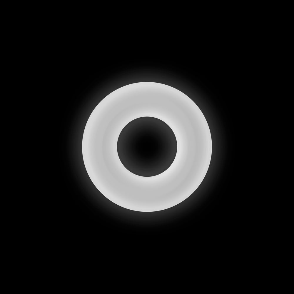NS NOVELTIES - FIREFLY BUBBLE RING MEDIUM GLOW-IN-THE-DARK COCK RING WHITE