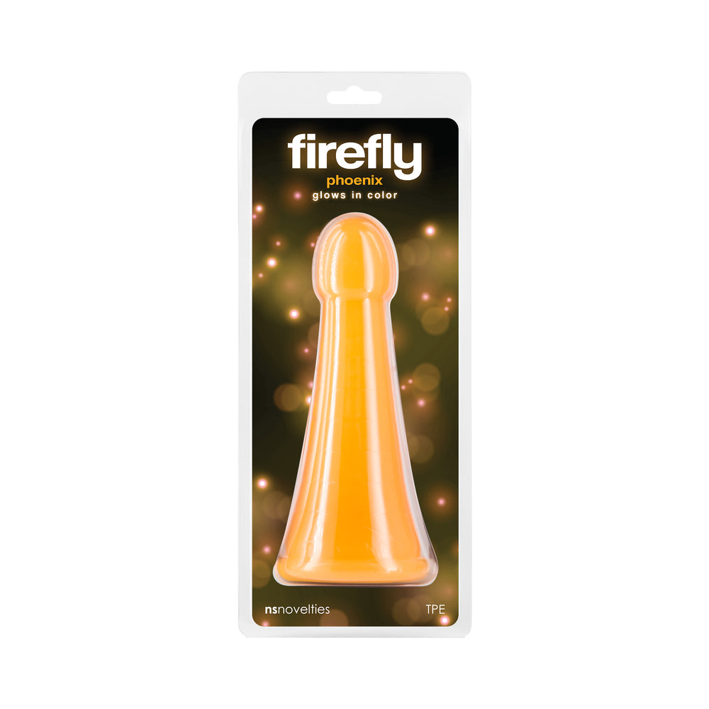 NS NOVELTIES - FIREFLY PHOENIX GLOW-IN-THE-DARK DILDO ORANGE