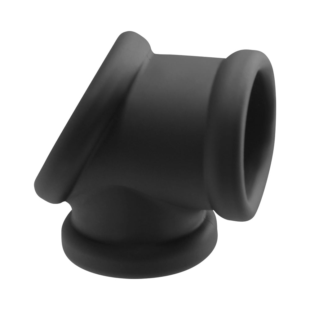 NS NOVELTIES - RENEGADE PIPER COCK AND BALLS RING BLACK