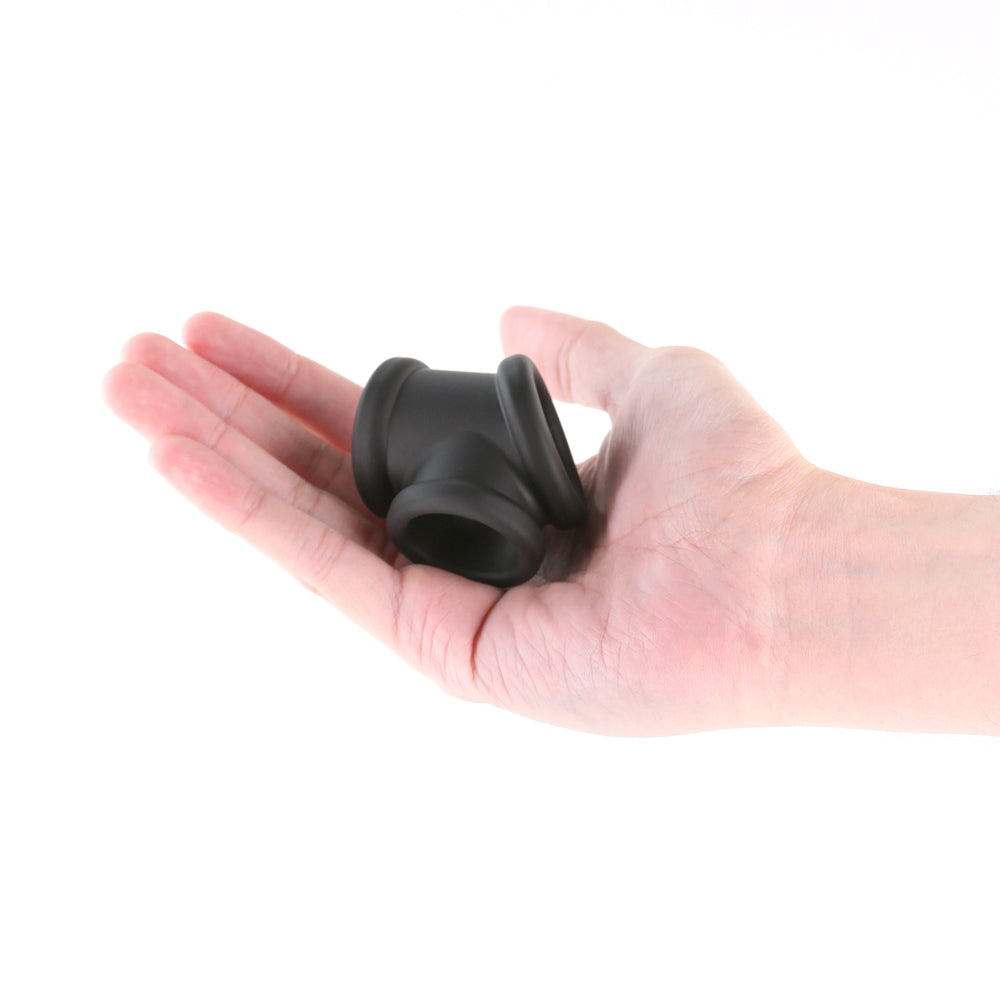 NS NOVELTIES - RENEGADE PIPER COCK AND BALLS RING BLACK