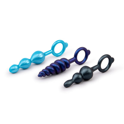 B-VIBE - BEADED BUTTIES BUNDLE 3-PIECE ANAL PLUG SET