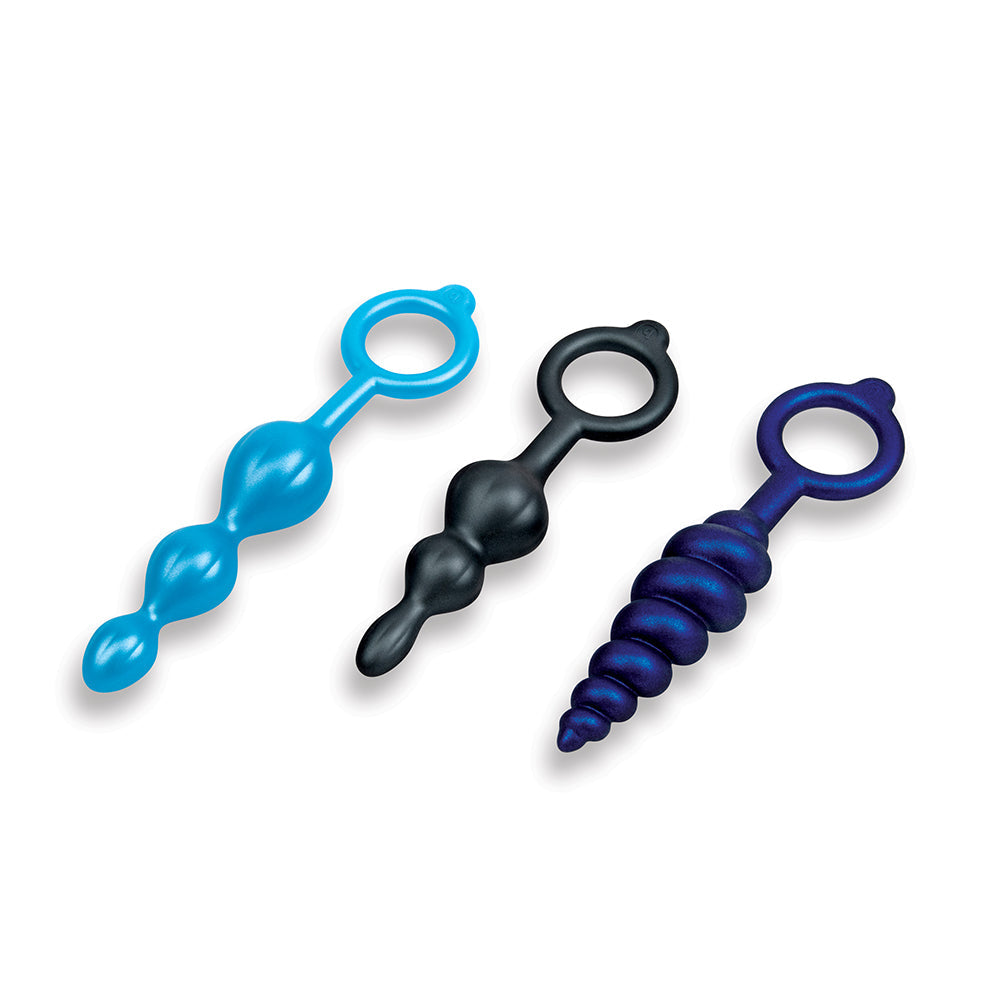 B-VIBE - BEADED BUTTIES BUNDLE 3-PIECE ANAL PLUG SET