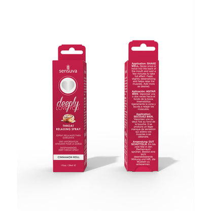 SENSUVA - DEEPLY LOVE YOU THROAT RELAXING SPRAY CINNAMON ROLL 1 OZ.