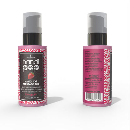 SENSUVA - HANDIPOP EDIBLE HAND JOB MASSAGE GEL STRAWBERRY 2 OZ.