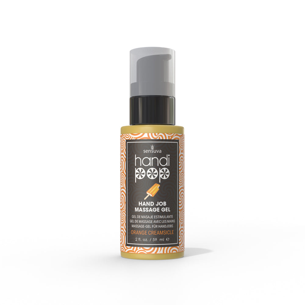 SENSUVA - GEL DE MASSAGEM COMESTÍVEL PARA MASTURBAÇÃO HANDIPOP SABOR ORANGE CREAMSICLE 2 OZ.